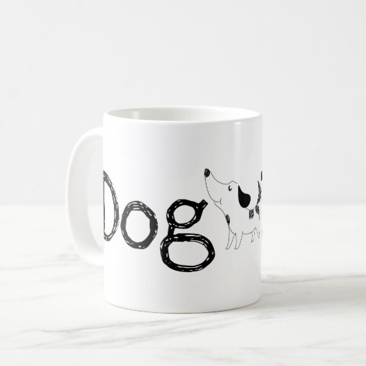 Mug Doodle Chien Papa (Devant gauche)