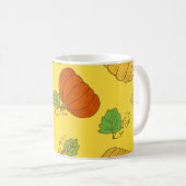 Mug Doodle citrouille : Main Tirée sans couture (Devant droit)