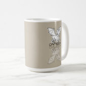 Mug Doodle de réflexion de dragon gris doux nom person (Devant droit)