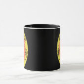 Mug Doodle de squelette effrayant pour Halloween (Centre)