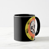 Mug Doodle de squelette effrayant pour Halloween (Devant droit)