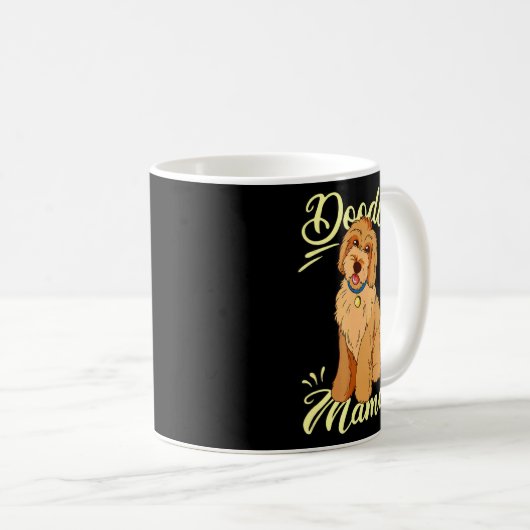 Mug Doodle Doodle Doodle Dog Golden Doodl pour femmes (Devant droit)