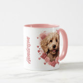 Mug Doodle d'or de la Saint-Valentin (Devant droit)