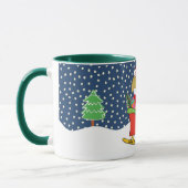 Mug Doodle doré de Noël personnalisé Père Noël Sleigh (Gauche)
