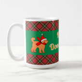 Mug Doodle doré jaune chien personnalisé (Gauche)