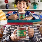 Mug Doodle doré jaune chien personnalisé