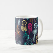 Mug Doodle ethnique rétro : Collection Dreamcatcher (Devant droit)
