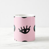 Mug Doodle Fille : Coeurs Des Yeux Sans Couleur. (Centre)