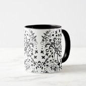 Mug Doodle floral monochrome (Devant droit)