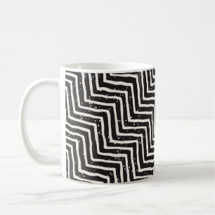 Mug Doodle géométrique Abstrait : Motif blanc noir
