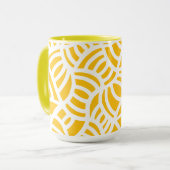 Mug Doodle jaune et blanc (Devant gauche)