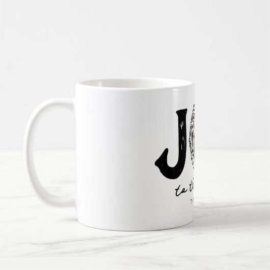 Mug Doodle Joy To The World Photo Noël (Gauche)