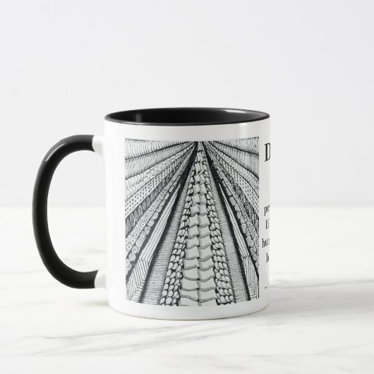 Mug Doodle Moderne avec Citation sur la Perspective et (Gauche)