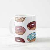 Mug Doodle Multi-Coloured Donuts Arrière - plan. (Devant gauche)