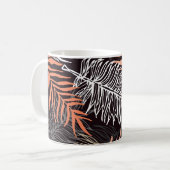 Mug Doodle Palm : Motif Leafy Dessiné À La Main. (Devant gauche)