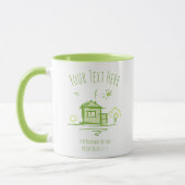 Mug Doodle Paysage Maison. Modèle cadeau immobilier (Gauche)