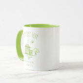 Mug Doodle Paysage Maison. Modèle cadeau immobilier (Devant gauche)