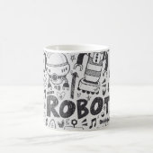 Mug doodle robot élément, illustrateur ligne outils ti (Centre)