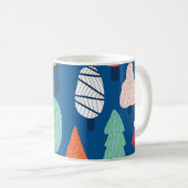 Mug Doodle Trees : Vintage Enfants Arrière - plan. (Devant droit)