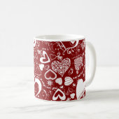 Mug Doodles d'amour du coeur (Devant droit)