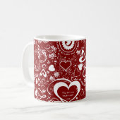 Mug Doodles d'amour du coeur (Devant gauche)