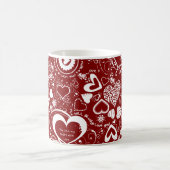 Mug Doodles d'amour du coeur (Centre)