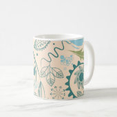 Mug Doodles de fleurs (Devant droit)