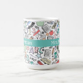 Mug Doodles de l'école d'enseignant amusant (Centre)