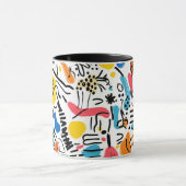Mug Doodles dessinés à la main Jouer Motif (Centre)