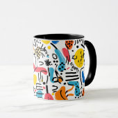 Mug Doodles dessinés à la main Jouer Motif (Devant droit)