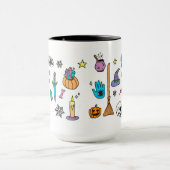 Mug Doodles d'Halloween Éffrayant (Centre)