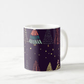 Mug Doodles, étoiles, bleu foncé. (Devant droit)