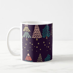 Mug Doodles, étoiles, bleu foncé.