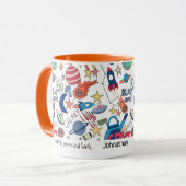 Mug Doodles thématiques spatiales personnalisées pour (Devant gauche)