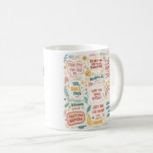 Mug Doodles utiles pour un foyer heureux (Devant droit)