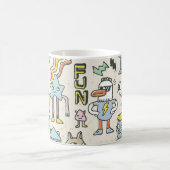 Mug Doodles Wacky : jeu de caractères Vintage (Centre)