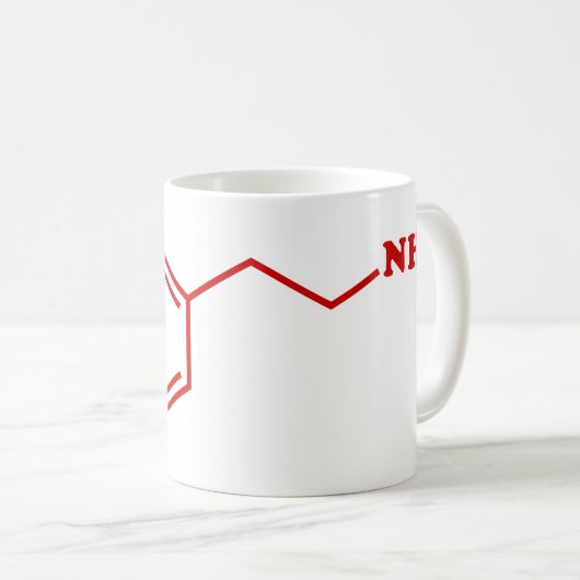 Mug Dopamine formule chimique moléculaire (Devant droit)