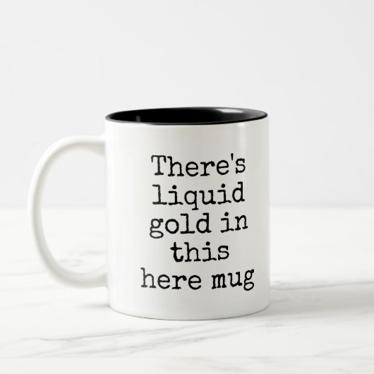 Mug d'or liquide amusant (Gauche)