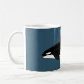 Mug d'orca sur bleu foncé (Gauche)