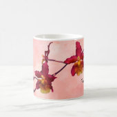 Mug d'orchidées Cattleya, ajoutez votre nom (Centre)