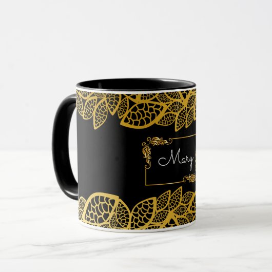 Mug Dore Votre Nom (Devant gauche)