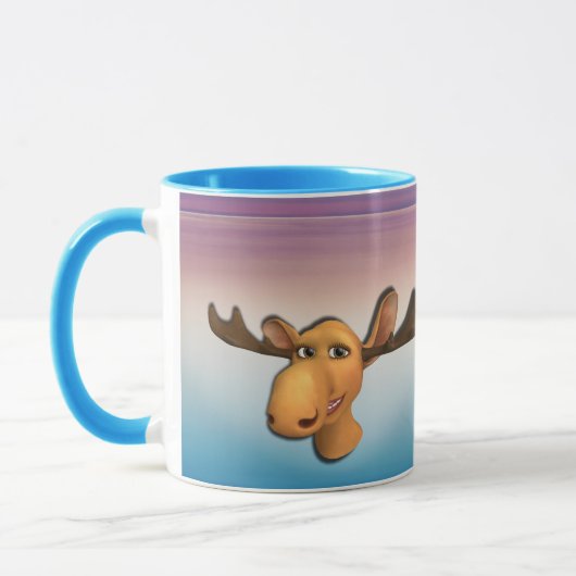 Mug d'orignal à la mer violette bleue (Gauche)
