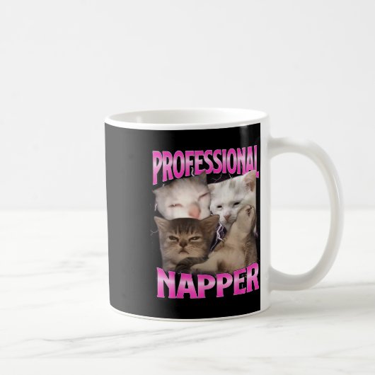 Mug Dormeuse professionnelle Chat endormi drôle Chats (Droite)