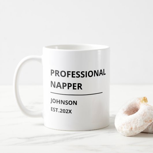 Mug Dormeuse Professionnelle Drôle Retraite (Avec donut)
