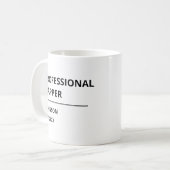 Mug Dormeuse Professionnelle Drôle Retraite (Devant gauche)