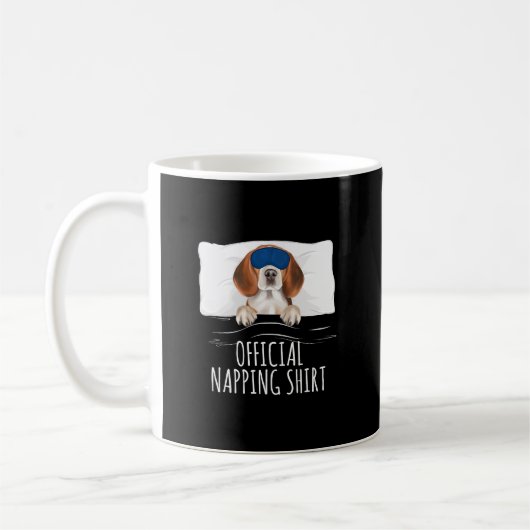 Mug Dormir Beagle Chien Dormir Officiel Nappage / Drôl (Gauche)