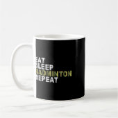 Mug Dormir Manger Badminton Répéter (Gauche)