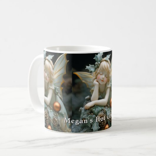 Mug Dormir Noël Fairy Holly Pinecones (Devant gauche)