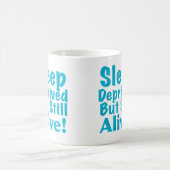 Mug Dormir privé mais vivant en bleu (Centre)