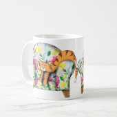 Mug Dormir sur une chaise à fleurs (Devant gauche)